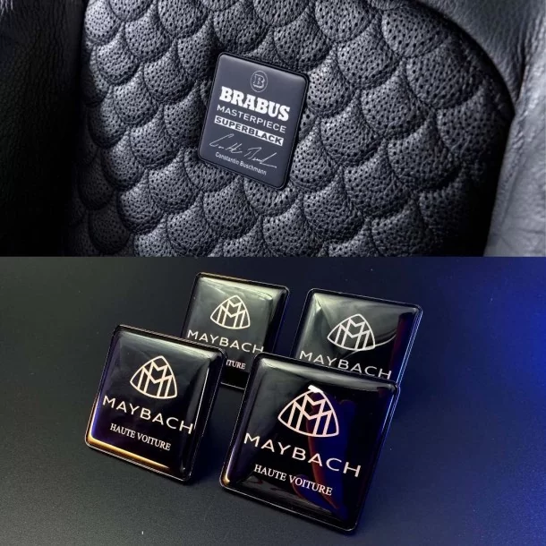  - Logos & Emblems - Conjunto de logótipos metálicos MAYBACH para automóveis Mercedes-Benz - 1 - Melhore o seu Mercedes-Benz com