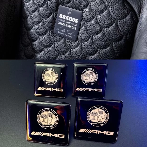  - Logos & Emblems - 用于梅赛德斯-奔驰汽车的金属色 AMG AFFALTERBACH 座椅徽章徽标套件 - 1 - 为您的奔驰车配备金属质感的 AMG AFFALTERBACH 座椅徽章徽标套件。时尚与性能的完美融合！✈️✨