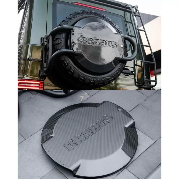  - Mercedes Benz - Copriruota di scorta posteriore Brabus in fibra di carbonio per Mercedes-Benz W463a W464 G-Wagon 4x4 Squared 
