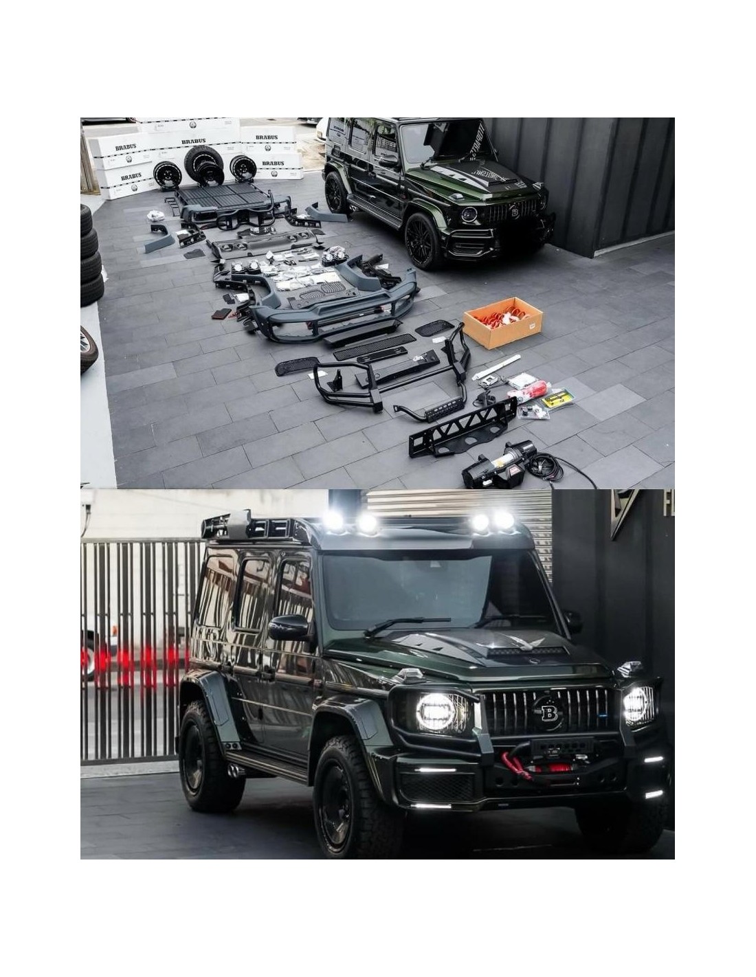 Pacchetto tuning avventura Brabus per Mercedes-Benz W463A Mercedes Benz, G Class W463A, Kit corpo di conversione, G-Class, Kit d