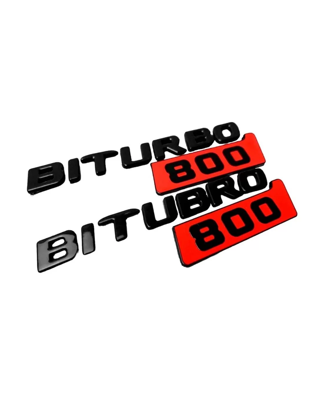 Set di stemmi laterali in stile Brabus 800 BITURBO ROSSO metallizzato per Mercedes-Benz Classe G W463A W464 Mercedes Benz, Emble Set di stemmi laterali in stile Brabus 800 BITURBO ROSSO metallizzato per Mercedes-Benz Classe G W463A W464 Mercedes Benz, Emble