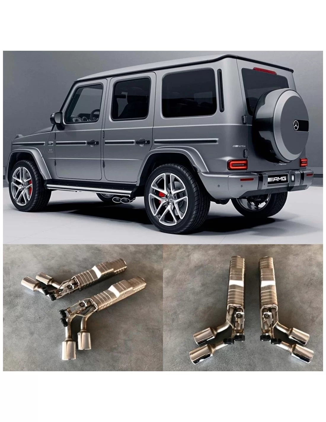  - Mercedes-Benz - 用于梅赛德斯-奔驰 G63 AMG G500 BRABUS W463A W464 2018-2022 的 AMG 排气系统 - 1 - 使用专为 2018 至 2022 年 W463A 和 W464 车型设计的 AMG