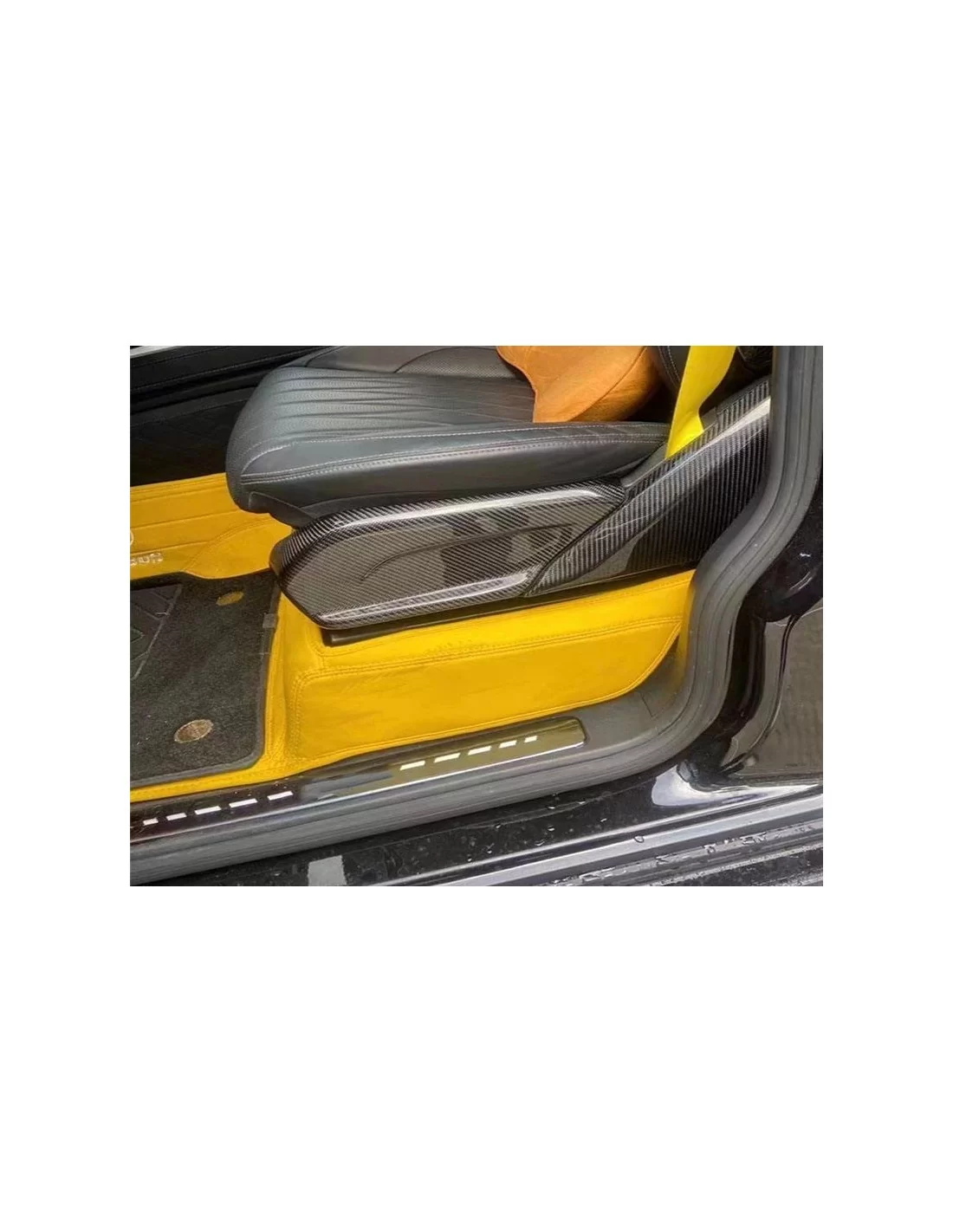  - Mercedes-Benz - メルセデスベンツ G63 AMG G500 BRABUS W463A W464 2018-2022用 フロントシート用 カーボンファイバーインテリアトリムサイドカバー - 3 - Mercedes-Benz メルセデス