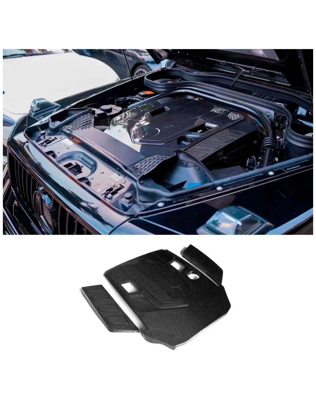 - Mercedes Benz - Osłona silnika z włókna węglowego do Mercedes-Benz W463A G500 W464 G-Wagon G-Class - 1 - Wzbogać swój Mercede  - Mercedes Benz - Osłona silnika z włókna węglowego do Mercedes-Benz W463A G500 W464 G-Wagon G-Class - 1 - Wzbogać swój Mercede