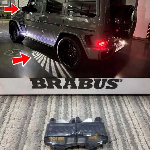  - Mercedes Benz - OŚWIETLENIE LOGO BRABUS PROJEKTOR LCD DO MERCEDES-BENZ W463A G-WAGON - 1 - Podświetl swój samochód Mercedes-B