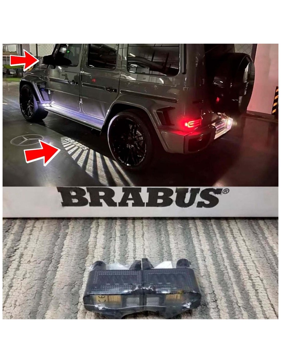  - Mercedes Benz - ОСВІТЛЮВАЛЬНИЙ LCD-ПРОЕКТОР З ЛОГОТИПОМ BRABUS ДЛЯ МЕРСЕДЕС-БЕНЦ W463A G-WAGON - 1 - Освітліть свій Mercedes-