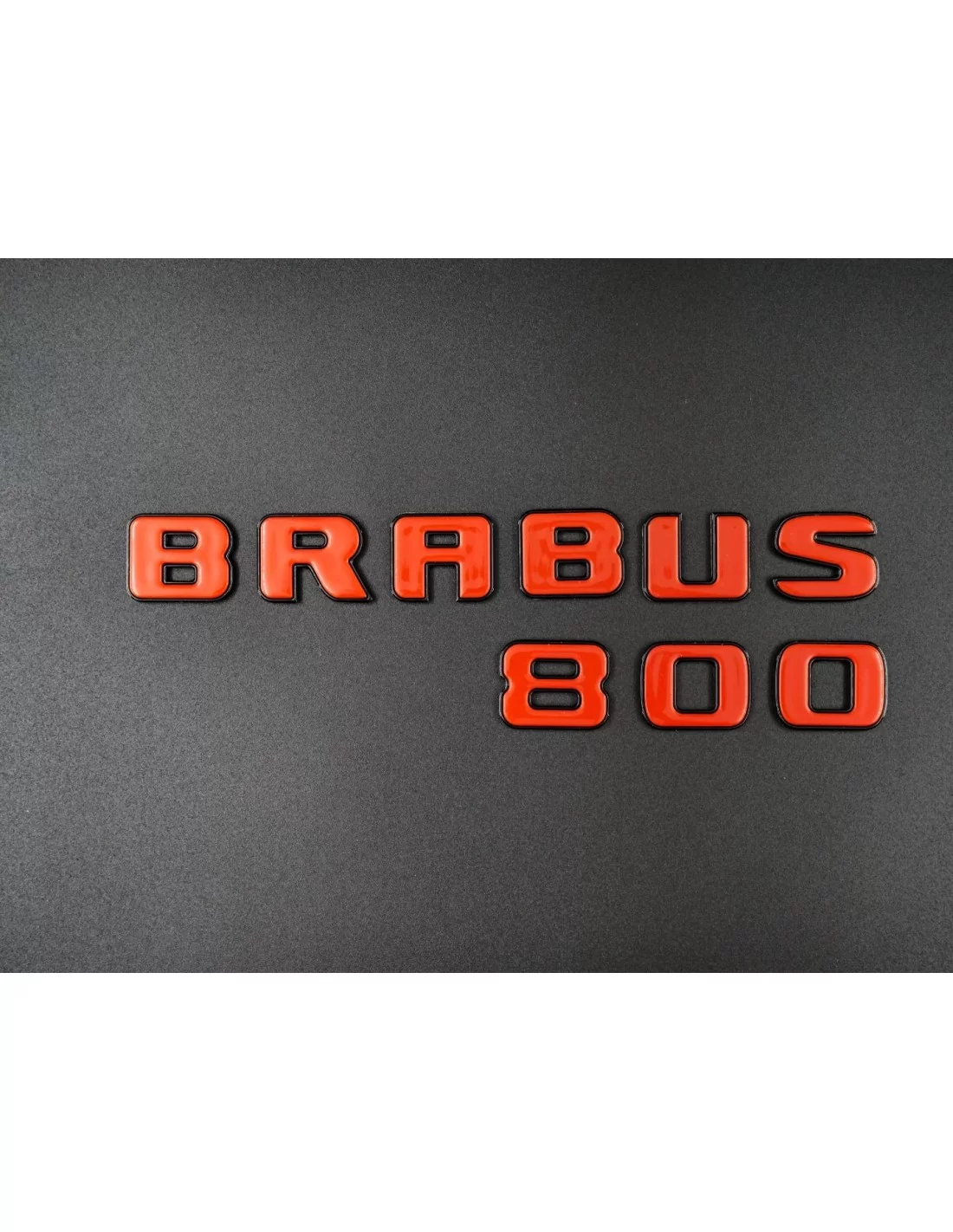  - logo & Emblems - Brabus 800 emblème logo ORANGE métallisé pour Mercedes-Benz W463A W464 Classe G - 2 - Améliorez votre Merced