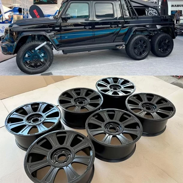BRABUS 22-tums fälgsats Monoblock HD för Mercedes-Benz W463A 6x6 G-Wagon Mercedes-Benz, Mercedes-Benz G-Class 2018+ (W463A) XLP 