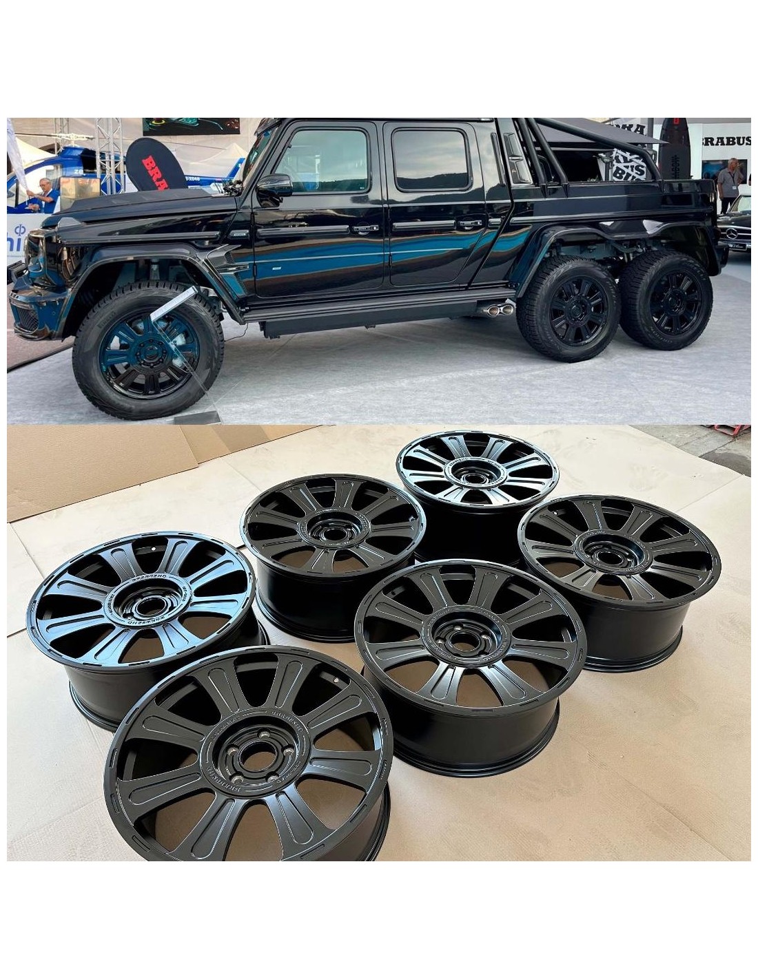 BRABUS 22-tums fälgsats Monoblock HD för Mercedes-Benz W463A 6x6 G-Wagon Mercedes-Benz, Mercedes-Benz G-Class 2018+ (W463A) XLP  BRABUS 22-tums fälgsats Monoblock HD för Mercedes-Benz W463A 6x6 G-Wagon Mercedes-Benz, Mercedes-Benz G-Class 2018+ (W463A) XLP