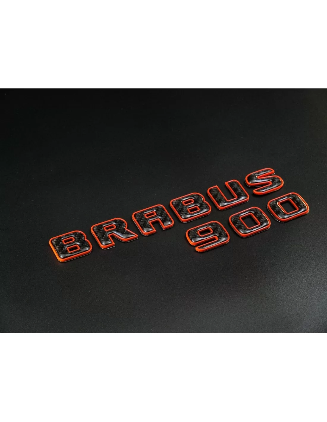 Brabus 900 orange mit Carbon-Emblem für Mercedes-Benz W463A Mercedes Benz, Embleme, G Class W463A, Logos und Embleme, G-Class, L