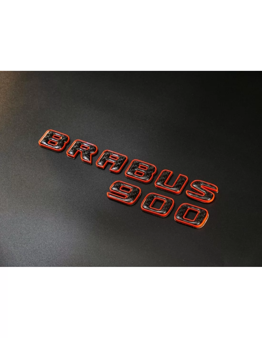 Brabus 900 orange mit Carbon-Emblem für Mercedes-Benz W463A Mercedes Benz, Embleme, G Class W463A, Logos und Embleme, G-Class, L