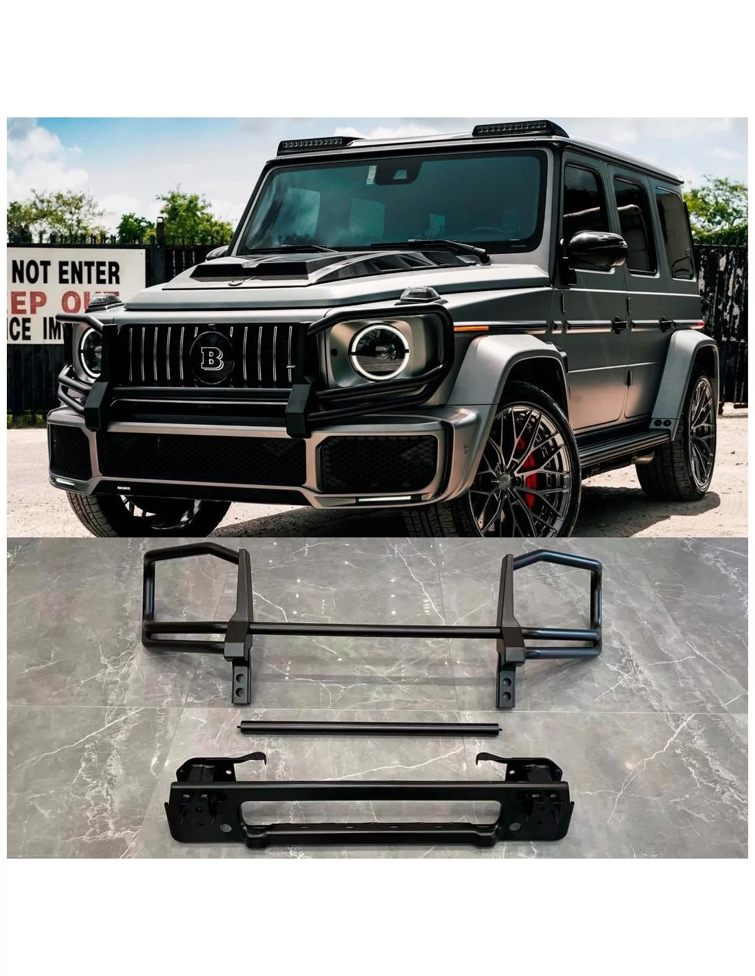 Захист переднього бампера G-Wagon W463A Brabus для Mercedes-Benz Mercedes Benz, Mercedes Benz G-Class 2018+ (W463A), Tuning & Ex Захист переднього бампера G-Wagon W463A Brabus для Mercedes-Benz Mercedes Benz, Mercedes Benz G-Class 2018+ (W463A), Tuning & Ex