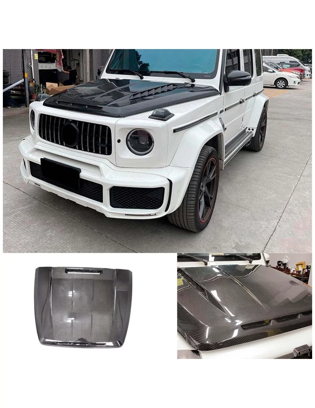 Capot en carbone avec doublure et aérations pour Mercedes W463A Classe G Mercedes Benz, G Class W463A, Części ciała, G-Class Mer Capot en carbone avec doublure et aérations pour Mercedes W463A Classe G Mercedes Benz, G Class W463A, Części ciała, G-Class Mer