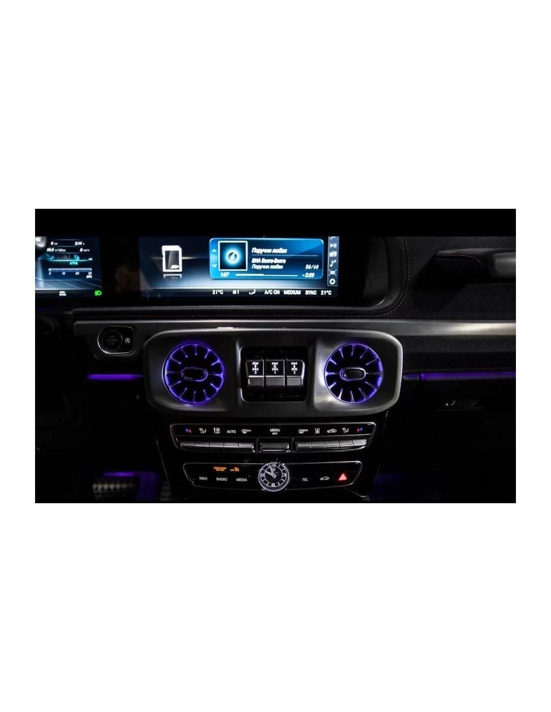 用于梅赛德斯 W463A 的带有 64 种颜色环境照明的 AMG 空气导管通风口 Mercedes-Benz, Mercedes-Benz G-Class 2018+ (W463A), 照明元素, G-Class Mercedes-Benz 用于梅赛德斯 W463A 的带有 64 种颜色环境照明的 AMG 空气导管通风口 Mercedes-Benz, Mercedes-Benz G-Class 2018+ (W463A), 照明元素, G-Class Mercedes-Benz