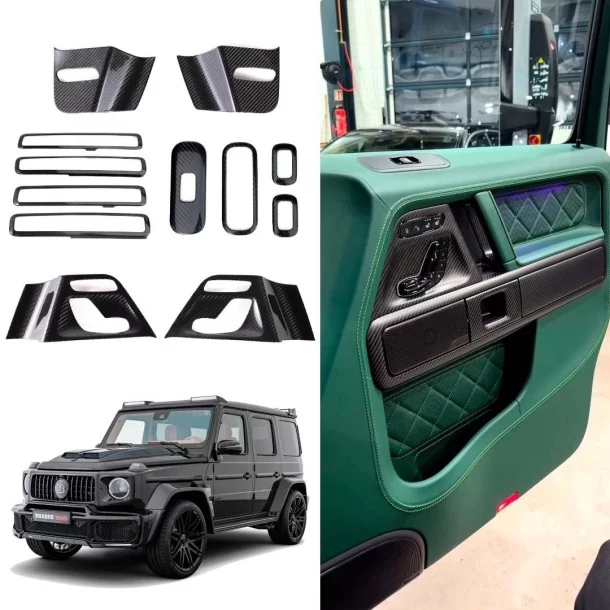 奔驰 W463A 车门板碳纤维装饰 Shop, Mercedes-Benz, Mercedes-Benz G-Class 2018+ (W463A), 内政, G-Class, 梅赛德斯-奔驰 G 级轿车内饰件 Mercedes-Benz