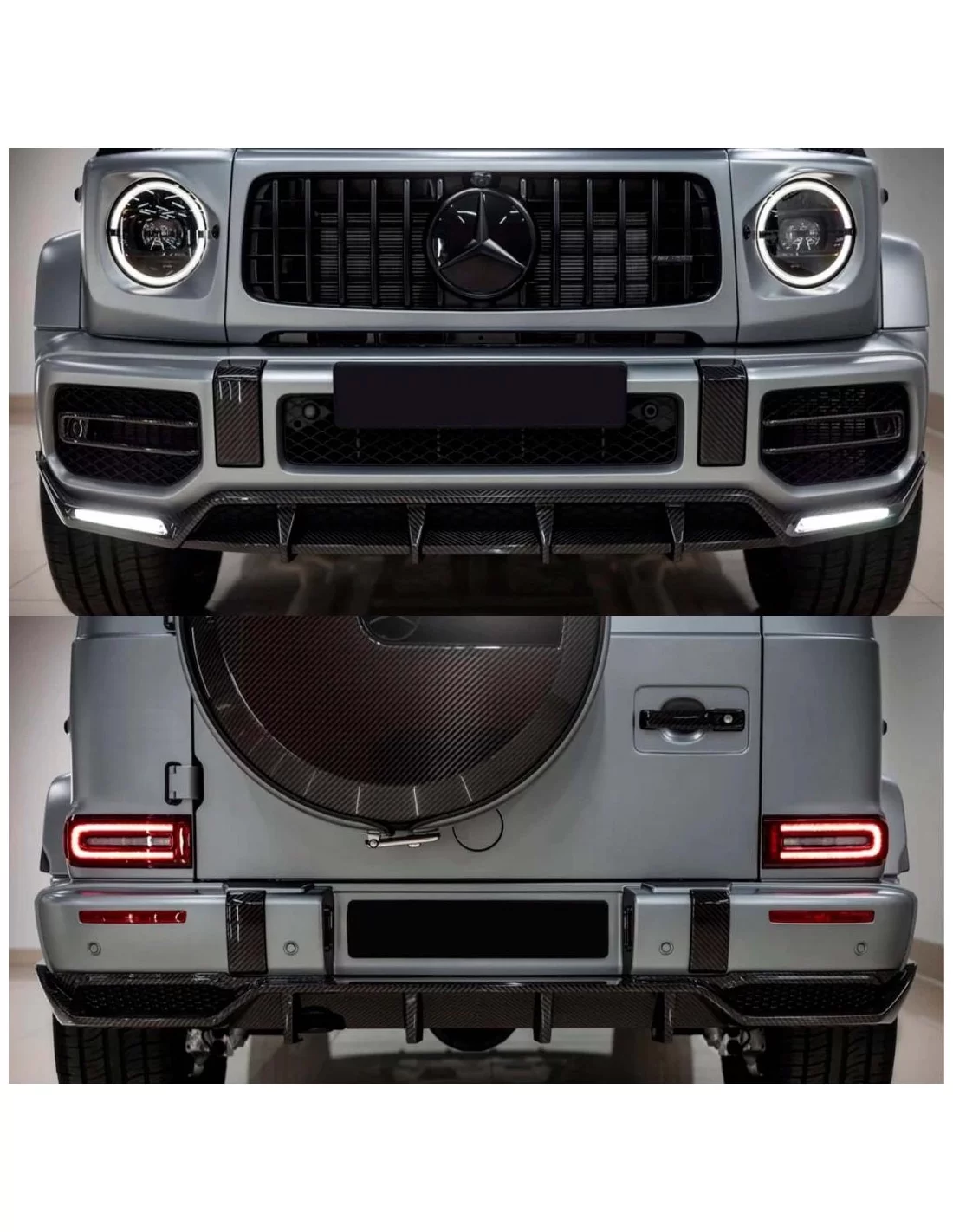 用于 W463a 梅赛德斯-奔驰 AMG 保险杠的碳纤维扩散器 Mercedes-Benz, Mercedes-Benz G-Class 2018+ (W463A), Tuning & Exterior, G-Class Mercedes-Benz
