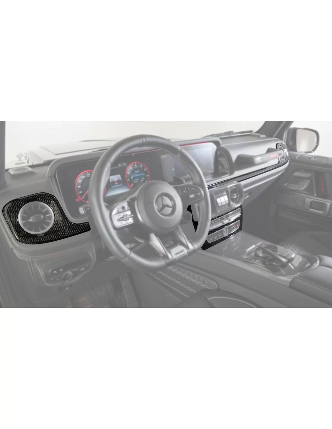 Paquete de carbono BRABUS Embellecedor interior III brillante para Mercedes W463A Tuning-Parts, Mercedes Benz, G Class W463A, In