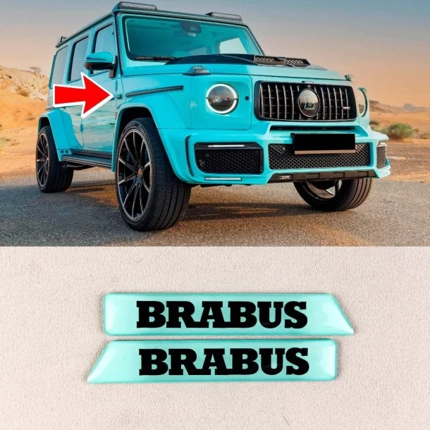 Modanature laterali Tiffany Inserti stile Brabus per Mercedes W463A W464 Classe G Mercedes Benz, Emblems, G Class W463A, Loghi e