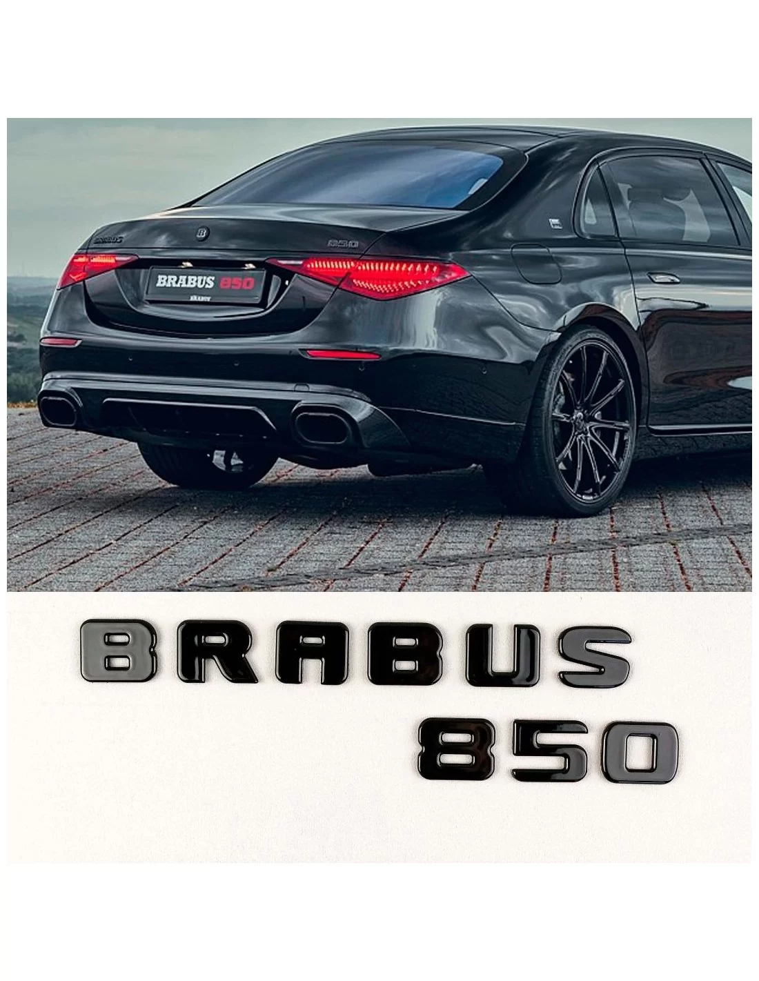  - logo & Emblems - Badges arrière Brabus 850 pour Mercedes-Benz classe S W223 - 1 - Achetez l'emblème Brabus 850 Tail Badges po