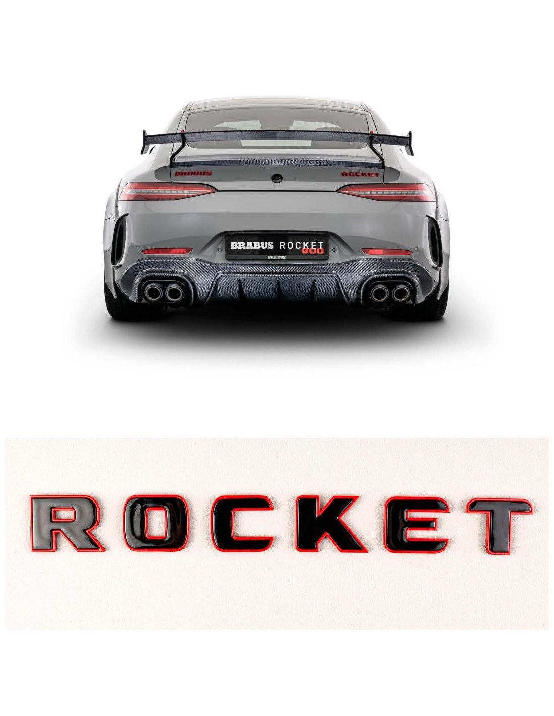 - Logos & Emblems - Brabus Rocket Style röd med svart emblem till Mercedes-Benz bilar GT G-klass GLE GT63 X290 - 1 - Uppgradera  - Logos & Emblems - Brabus Rocket Style röd med svart emblem till Mercedes-Benz bilar GT G-klass GLE GT63 X290 - 1 - Uppgradera