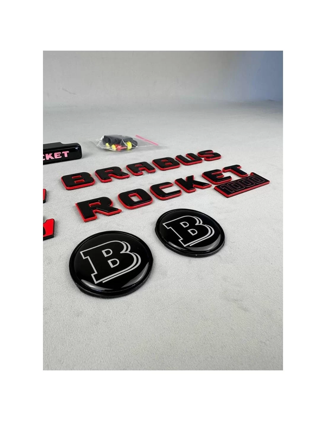  - Logos & Emblems - Conjunto completo de emblemas Brabus rocket 1000 para automóveis Mercedes-Benz GT 2024 - 7 - Actualize o se