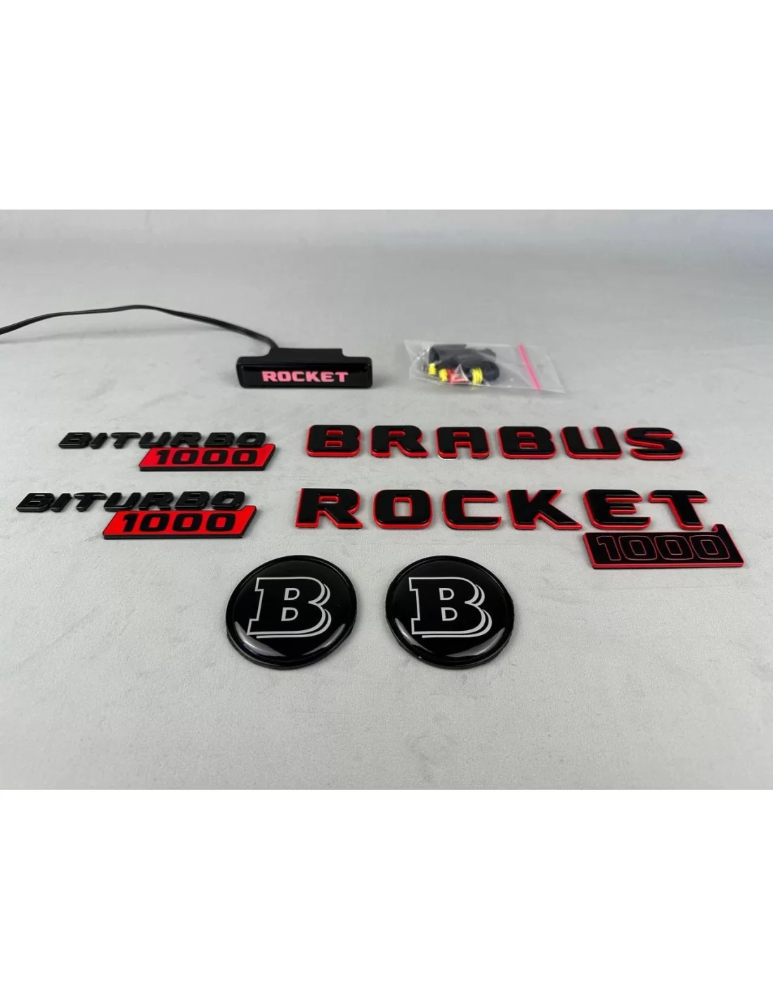  - Logos & Emblems - Conjunto completo de emblemas Brabus rocket 1000 para automóveis Mercedes-Benz GT 2024 - 9 - Actualize o se