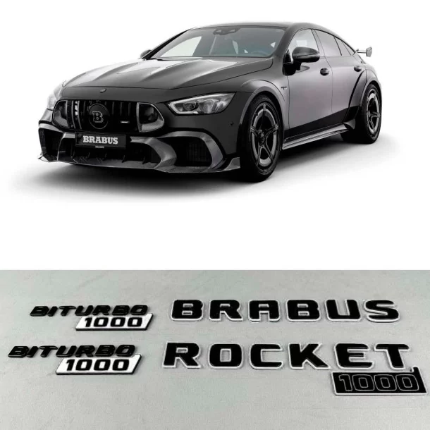  - Logos & Emblems - VIT Brabus rocket 1000 emblemsats för Mercedes-Benz bilar GT 2024 - 1 - Uppgradera din Mercedes GT 2024 med