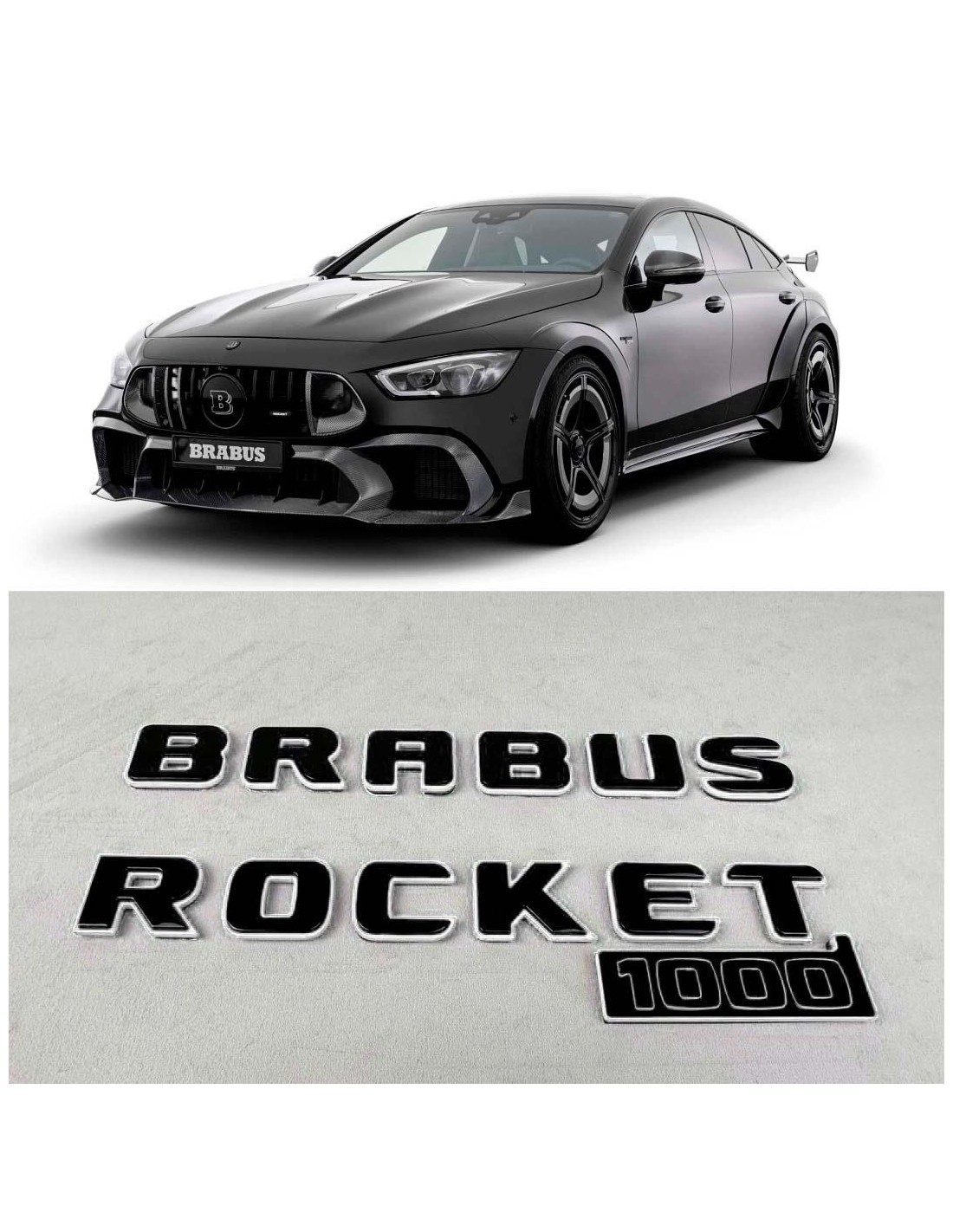 - logo & Emblems - Набір емблем Brabus WHITE rocket 1000 1 з 25 для автомобілів Mercedes-Benz GT 2024 - 1 - Лімітований набір е  - logo & Emblems - Набір емблем Brabus WHITE rocket 1000 1 з 25 для автомобілів Mercedes-Benz GT 2024 - 1 - Лімітований набір е