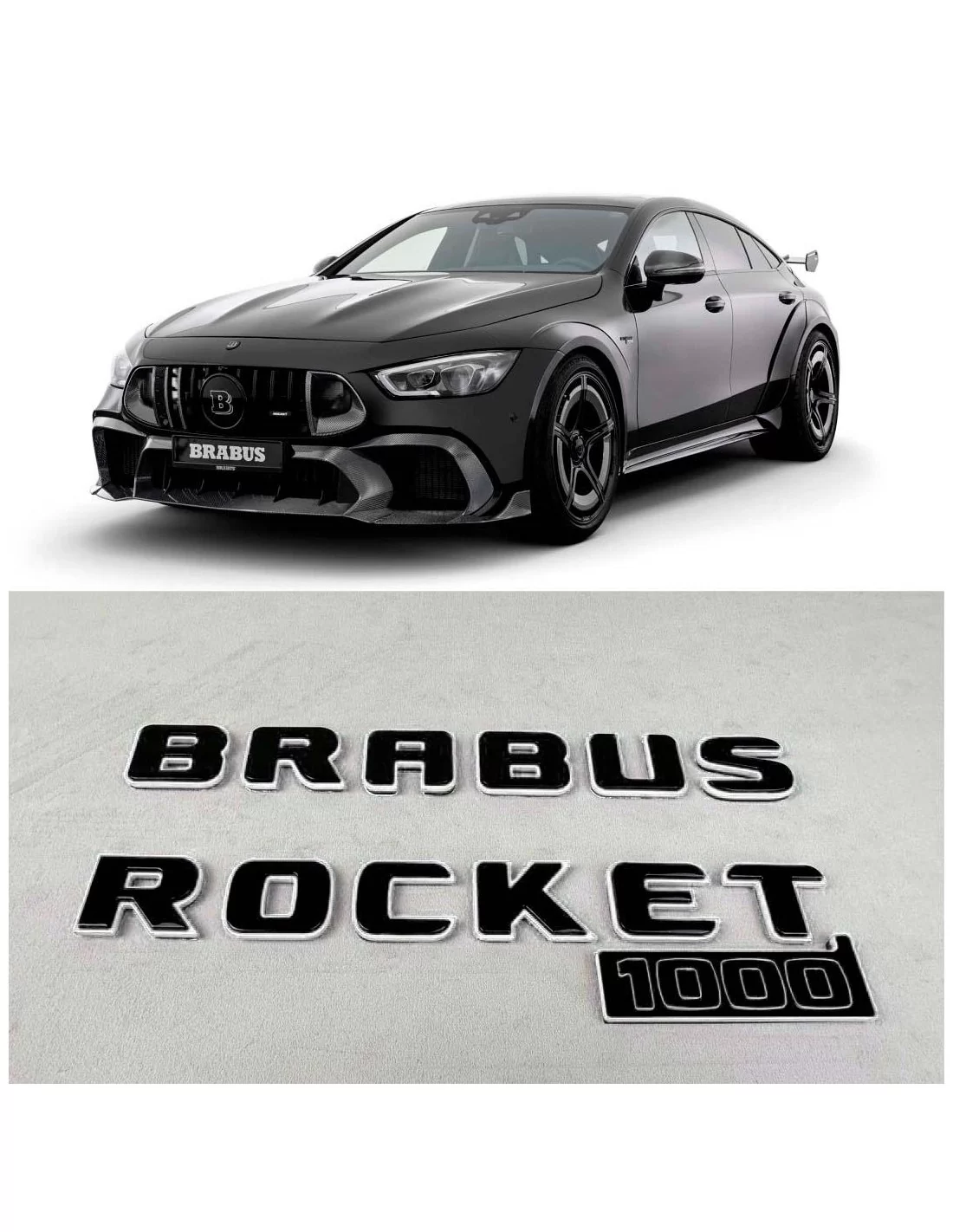 - logo & Emblems - Набір емблем Brabus WHITE rocket 1000 1 з 25 для автомобілів Mercedes-Benz GT 2024 - 1 - Лімітований набір е  - logo & Emblems - Набір емблем Brabus WHITE rocket 1000 1 з 25 для автомобілів Mercedes-Benz GT 2024 - 1 - Лімітований набір е