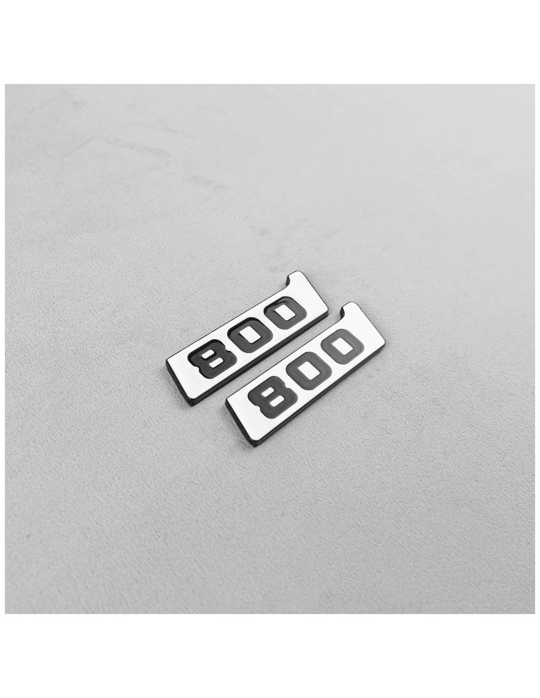 メタリック ブラバス 800 ビターボ ホワイト フェンダー エンブレム ロゴ バッジ メルセデスベンツ車用 W463A Gクラス Mercedes-Benz, Emblems, Mercedes-Benz G-Class 2018+ (W463A), ロ