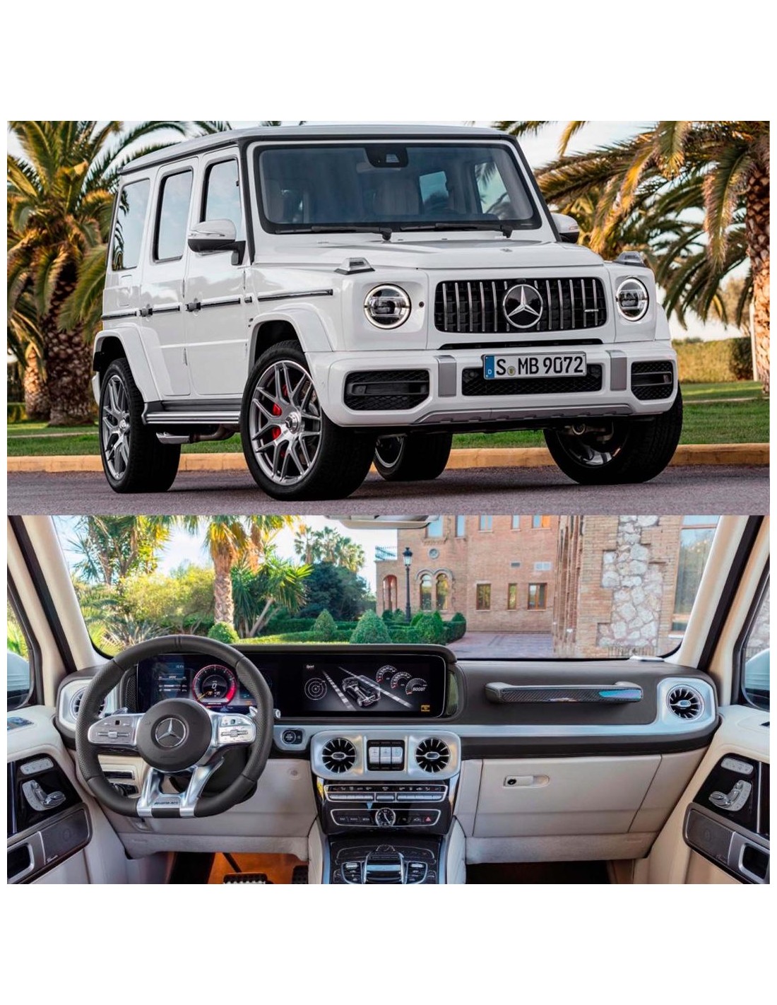 Paquete de carbono AMG Interior brillante para Mercedes W463A Tuning-Parts, Mercedes Benz, G Class W463A, Interior, G-Class, Mer