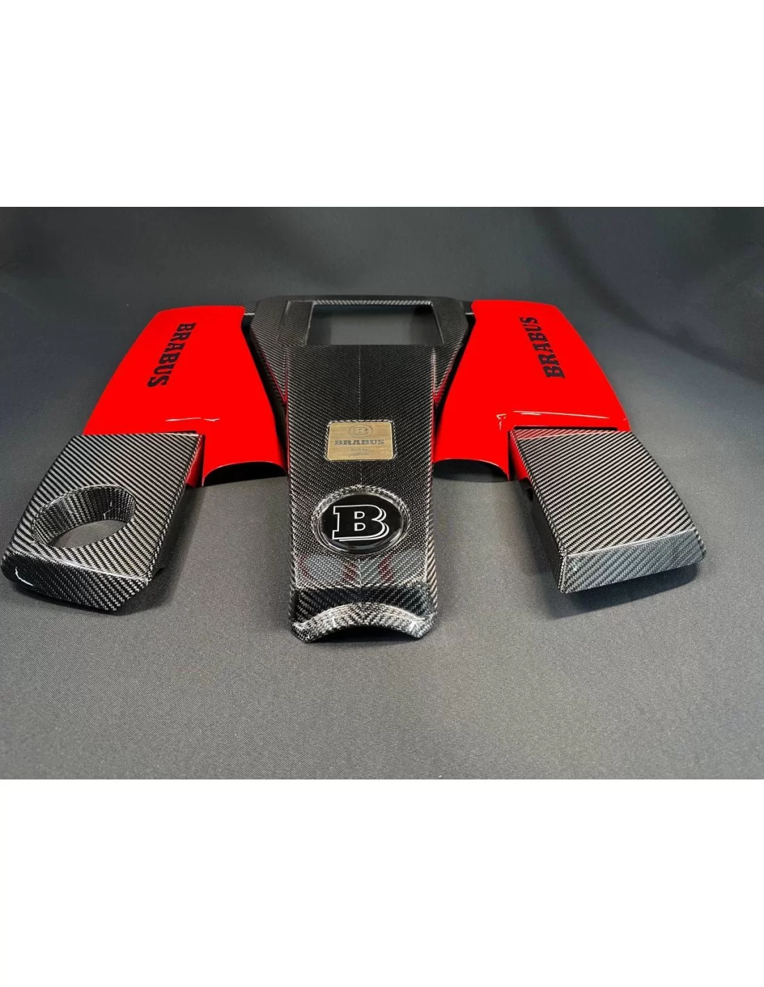 - Mercedes Benz - Cubierta del motor AMG de fibra de carbono con filtro de aire Brabus rojo para Mercedes G-Wagon W463 G63 - 4 - Mercedes Benz - Cubierta del motor AMG de fibra de carbono con filtro de aire Brabus rojo para Mercedes G-Wagon W463 G63 - 4