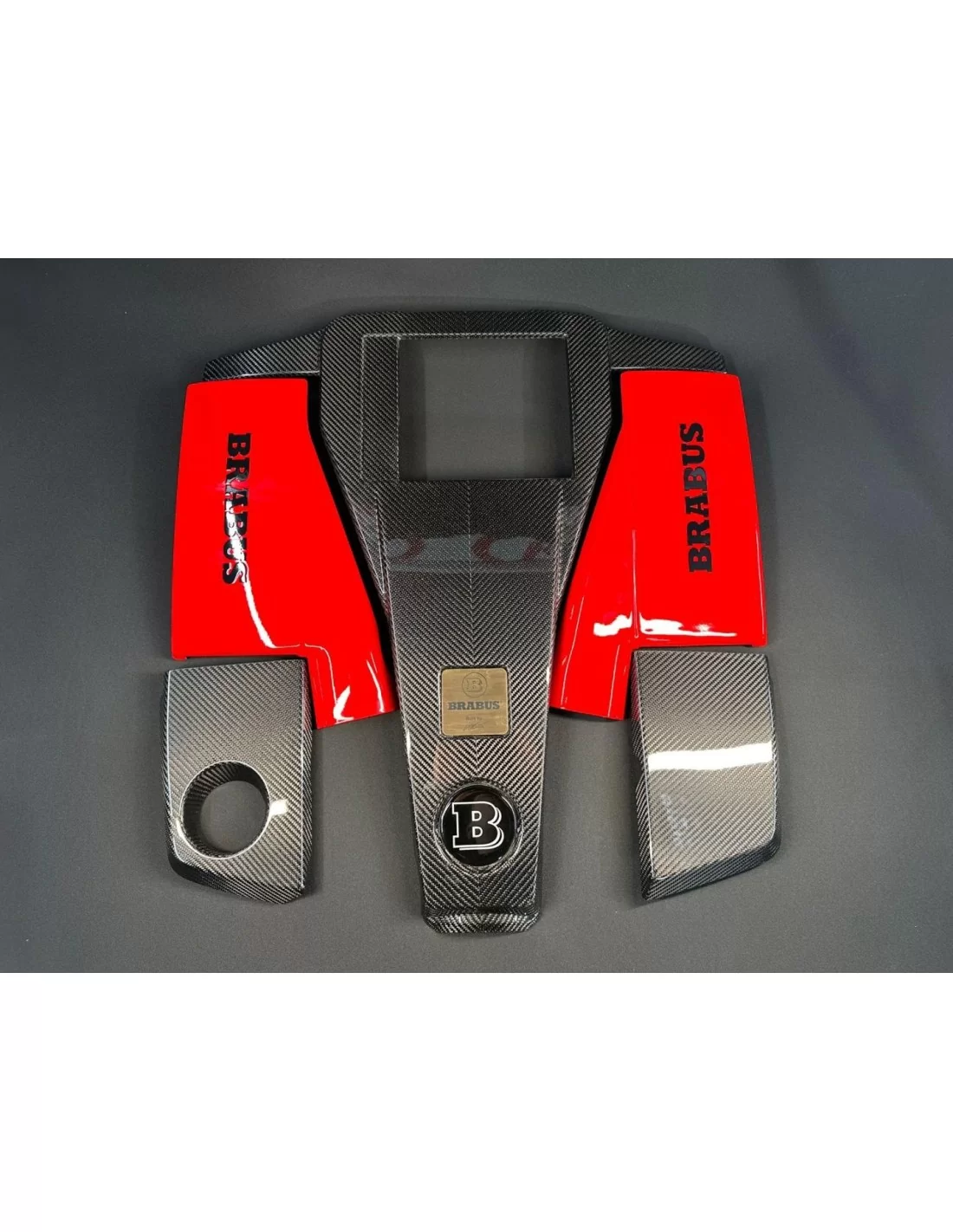 - Mercedes Benz - Cubierta del motor AMG de fibra de carbono con filtro de aire Brabus rojo para Mercedes G-Wagon W463 G63 - 6 - Mercedes Benz - Cubierta del motor AMG de fibra de carbono con filtro de aire Brabus rojo para Mercedes G-Wagon W463 G63 - 6