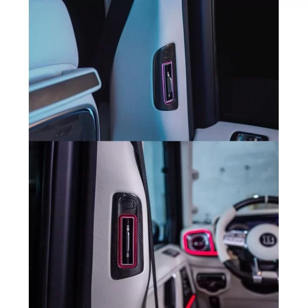 Interior body pillars air vents with LED lighting for Mercedes-Benz W463A G-Class Mercedes-Benz, Emblems, G-Class 2018+ (W463A), Interior body pillars air vents with LED lighting for Mercedes-Benz W463A G-Class Mercedes-Benz, Emblems, G-Class 2018+ (W463A),