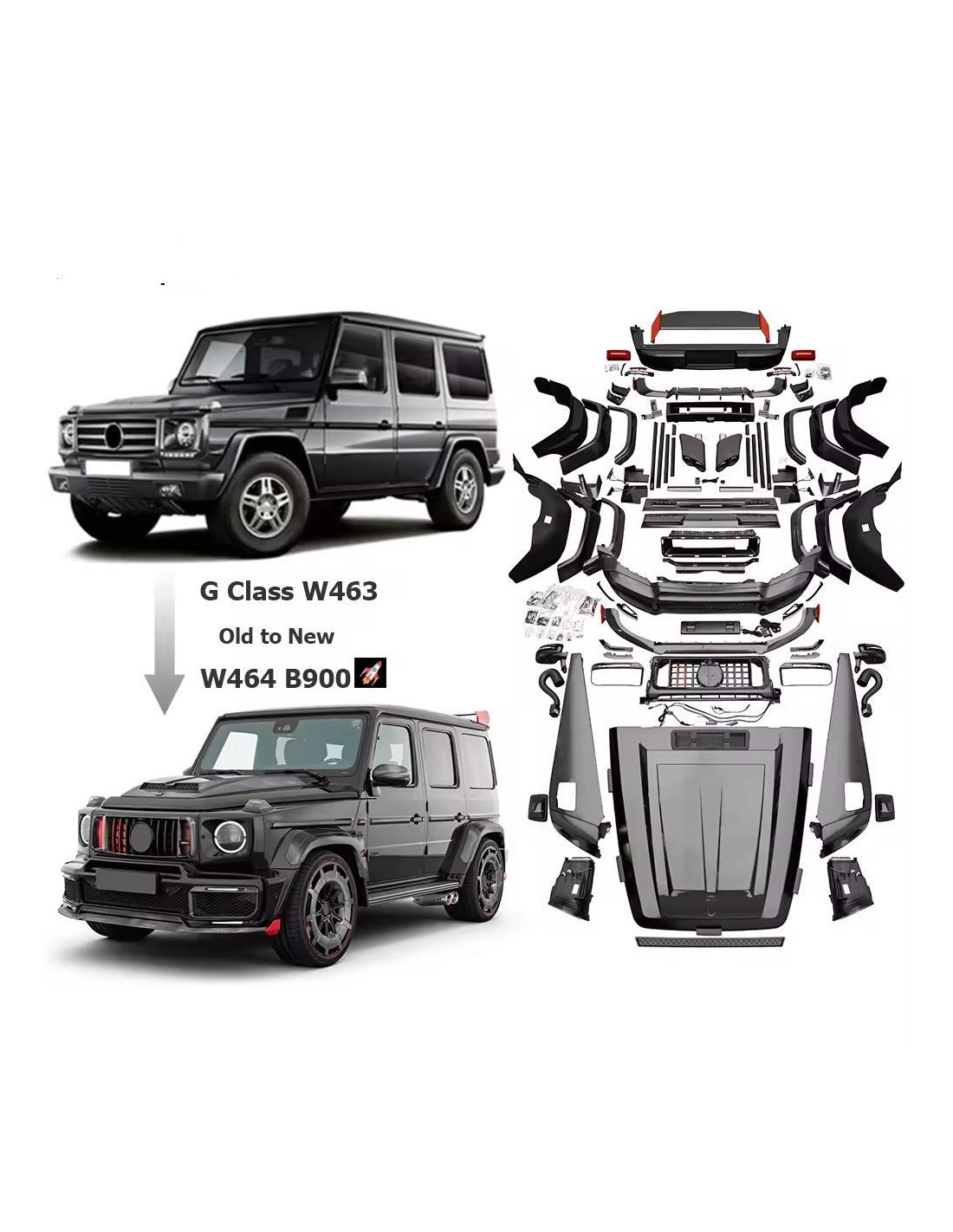 - Mercedes Benz - KIT CORPO COMPLETO Brabus Rocket G900 per Mercedes-Benz W463 - 1 - Acquista il kit carrozzeria Brabus Rocket - Mercedes Benz - KIT CORPO COMPLETO Brabus Rocket G900 per Mercedes-Benz W463 - 1 - Acquista il kit carrozzeria Brabus Rocket