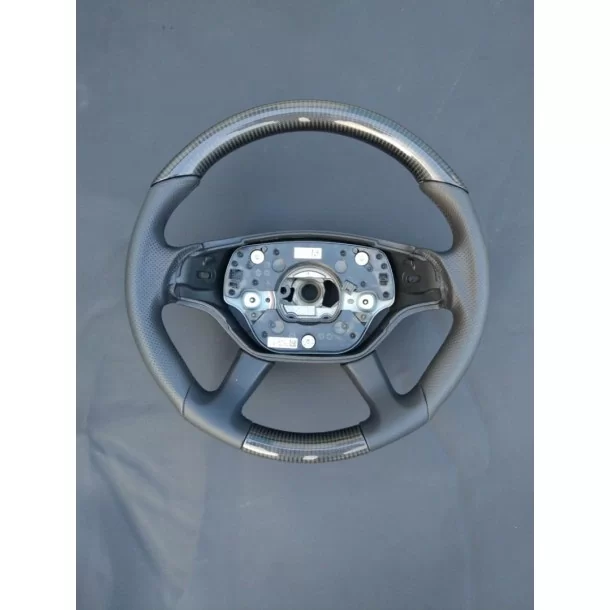  - Steering Wheels - 奔驰 S 级 W221 碳皮方向盘 - 1 - 使用梅赛德斯-奔驰 S 级 W221 碳纤维真皮方向盘，提升您的驾驶体验。豪华与性能的完美融合！✉️✏️