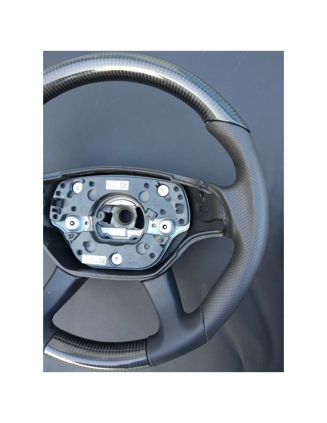  - Steering Wheels - Kierownica Mercedes-Benz Klasy S W221 ze skóry węglowej - 5 - Kierownica Mercedes-Benz Klasy S W221 ze skór