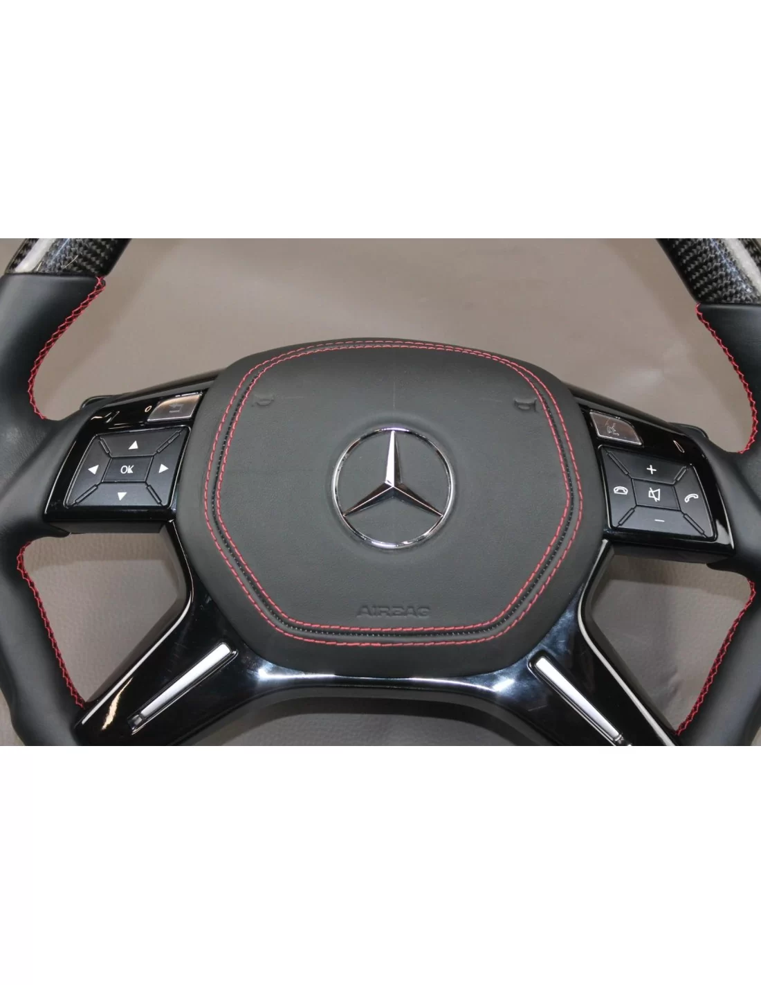  - Steering Wheels - Mercedes-Benz G-Class GL ML W463 X166 W166 Кермо шкіряне карбон - 2 - Купуйте кермо Mercedes-Benz G-Class G