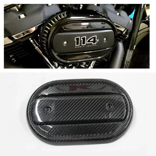  - Home - Piastra di copertura del filtro di aspirazione dell'aria in fibra di carbonio per Harley Davidson 2018+ - 1 - Acquista