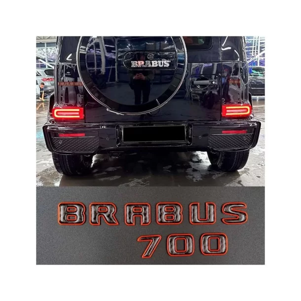 Brabus 700 orange avec emblème en carbone pour Mercedes-Benz W463A Mercedes Benz, Emblems, G Class W463A, Logos et emblèmes, G-C