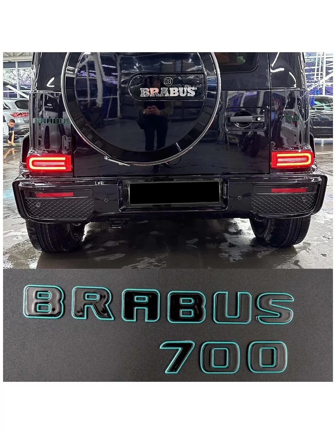 Set di stemmi Brabus 700 Tiffany metallizzati con emblemi neri per Mercedes-Benz Classe G w463a w464 Mercedes Benz, Emblems, G C