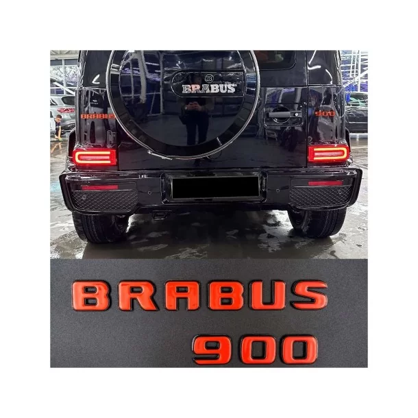  - Logos & Emblems - 用于梅赛德斯-奔驰 W463A W464 G 级轿车的 Brabus 900 徽标，橘红色金属漆 - 1 - Brabus 900 橙色金属徽标为您的梅赛德斯-奔驰 W463A 增色不少。豪华与性能的完美融合！❗️
