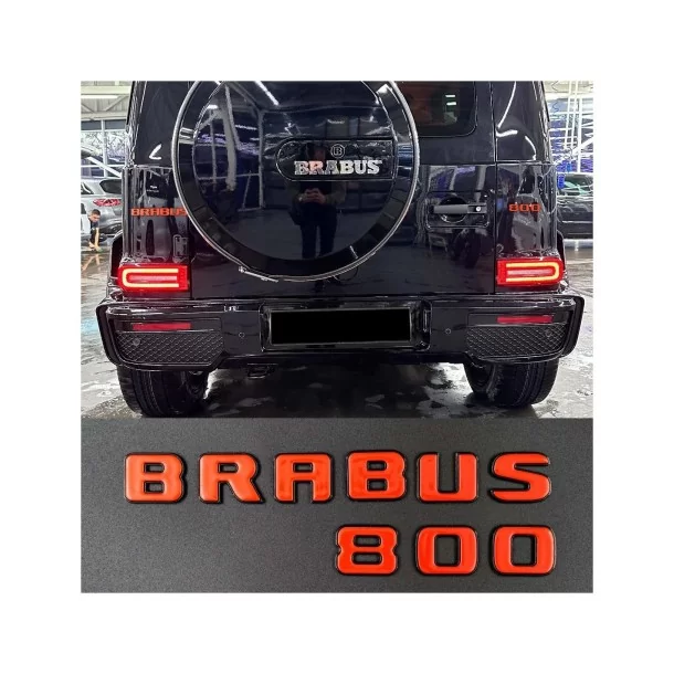  - Logos & Emblems - 用于梅赛德斯-奔驰 W463A W464 G 级轿车的 Brabus 800 徽标，橘红色金属漆 - 1 - 为您的梅赛德斯-奔驰 W463A 换上 Brabus 800 橙色金属徽标。完美提升您车辆的风格！❤️