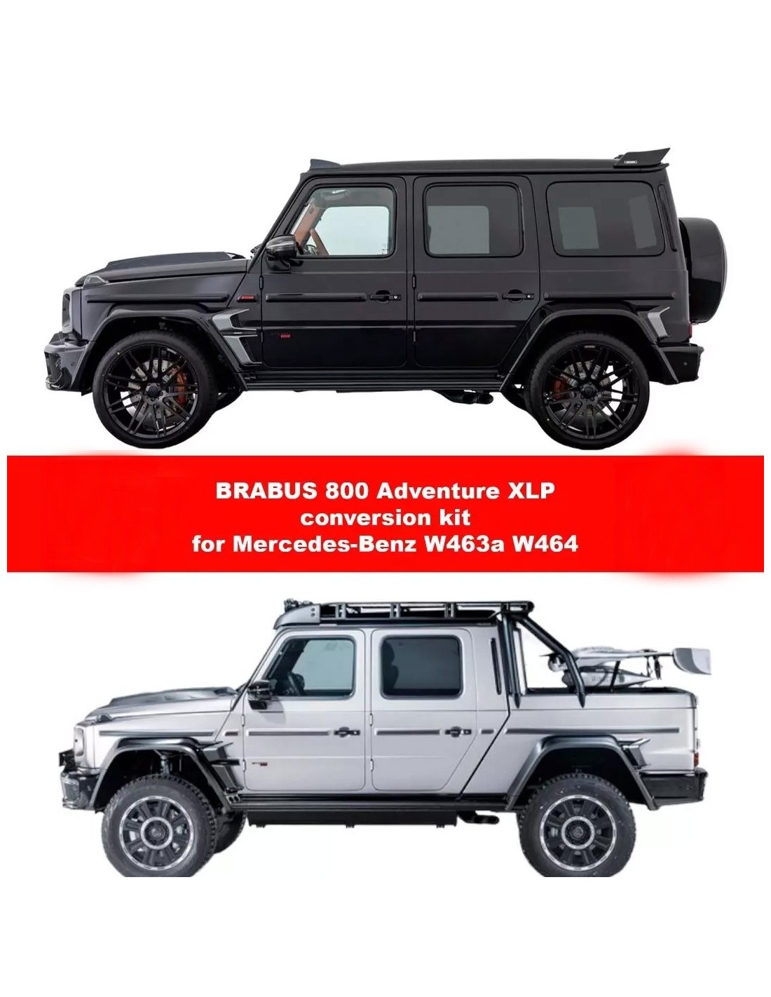 - Mercedes Benz - Kit de conversion 800 Adventure XLP BRABUS pour Mercedes-Benz W463a W464 - 1 - Transformez votre Mercedes-Ben  - Mercedes Benz - Kit de conversion 800 Adventure XLP BRABUS pour Mercedes-Benz W463a W464 - 1 - Transformez votre Mercedes-Ben