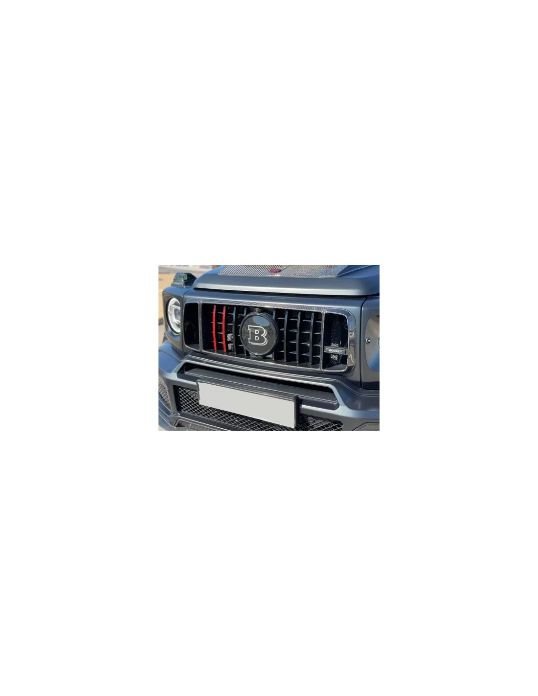Inserto cornice griglia Brabus Rocket G900 in fibra di carbonio per Mercedes-Benz W463a W464 Mercedes Benz, G Class W463A, Body 