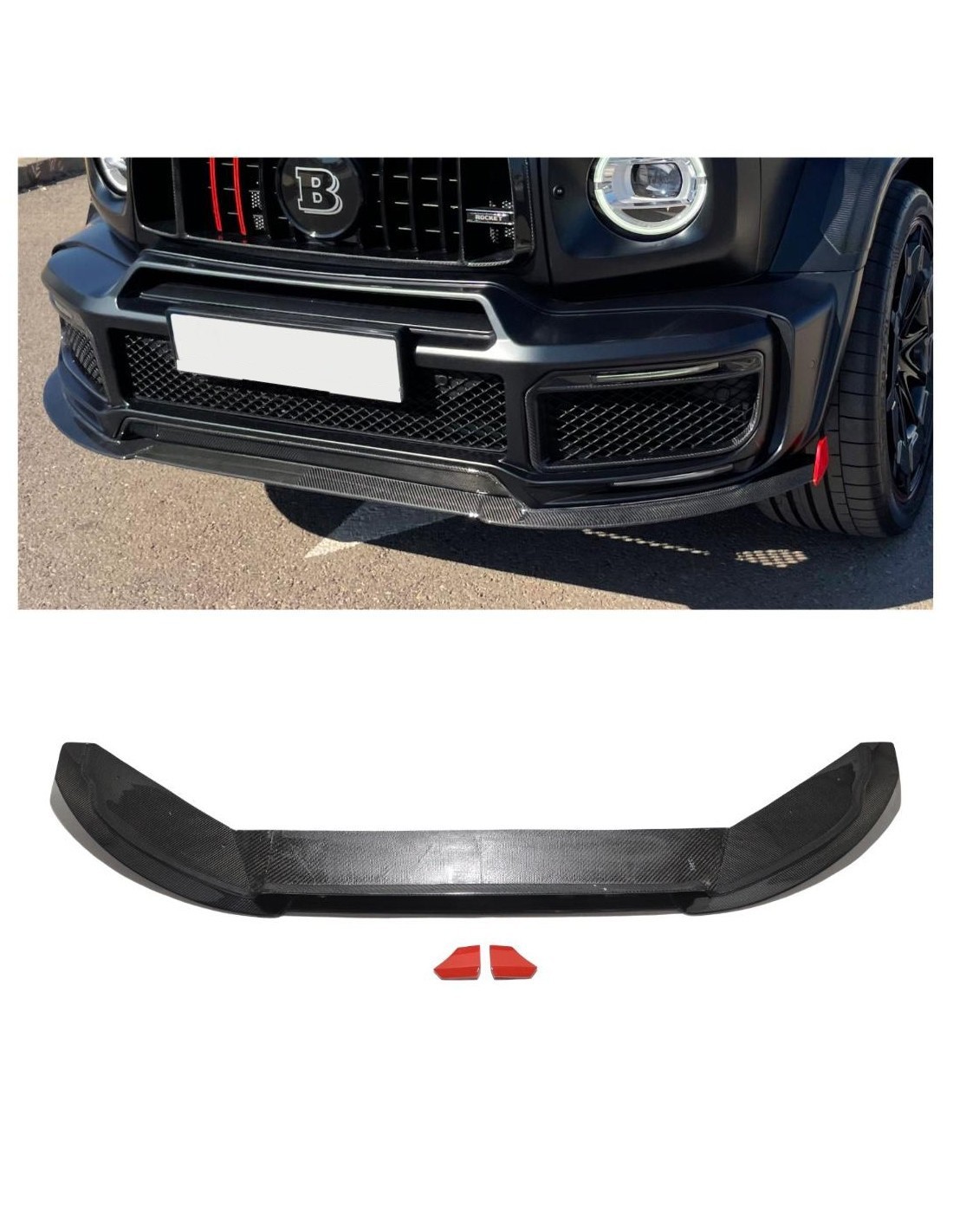 Koolstofvezel spoiler voorlip BRABUS G900 Rocket Edition voor Mercedes-Benz W463a W464 Mercedes-Benz, Mercedes-Benz G-Class 2018