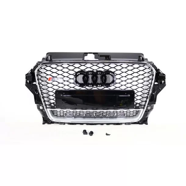 奥迪 A3 8V 2012-2015 RS3 镀铬 Quattro 风格格栅 Audi, Audi A3 2012-2015 (8V) Audi