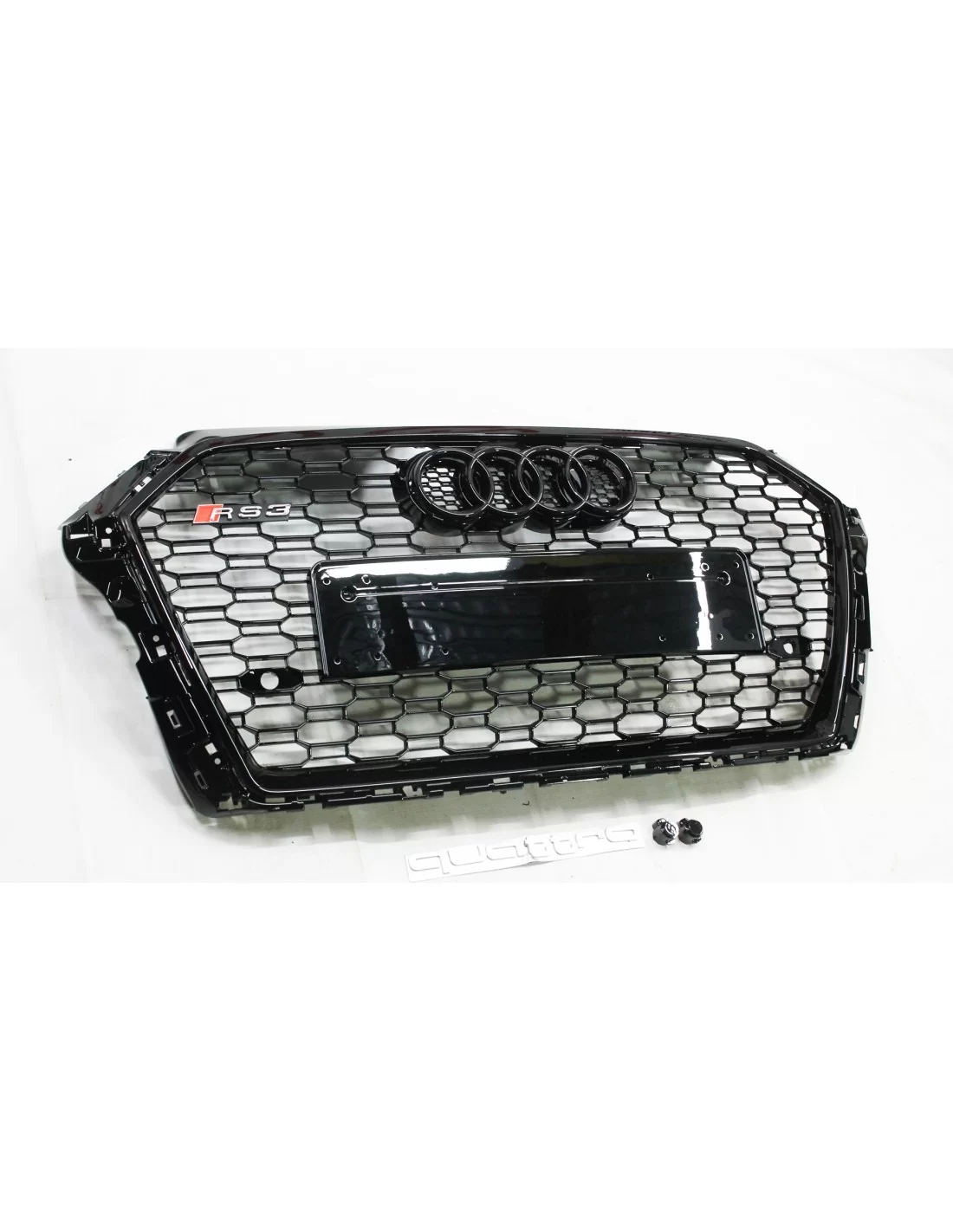 Audi A3 8V 2016-2020 Grelha Wabengrill em estilo RS3 Preto Quattro Audi, Audi A3 2016-2020 (8V) Audi