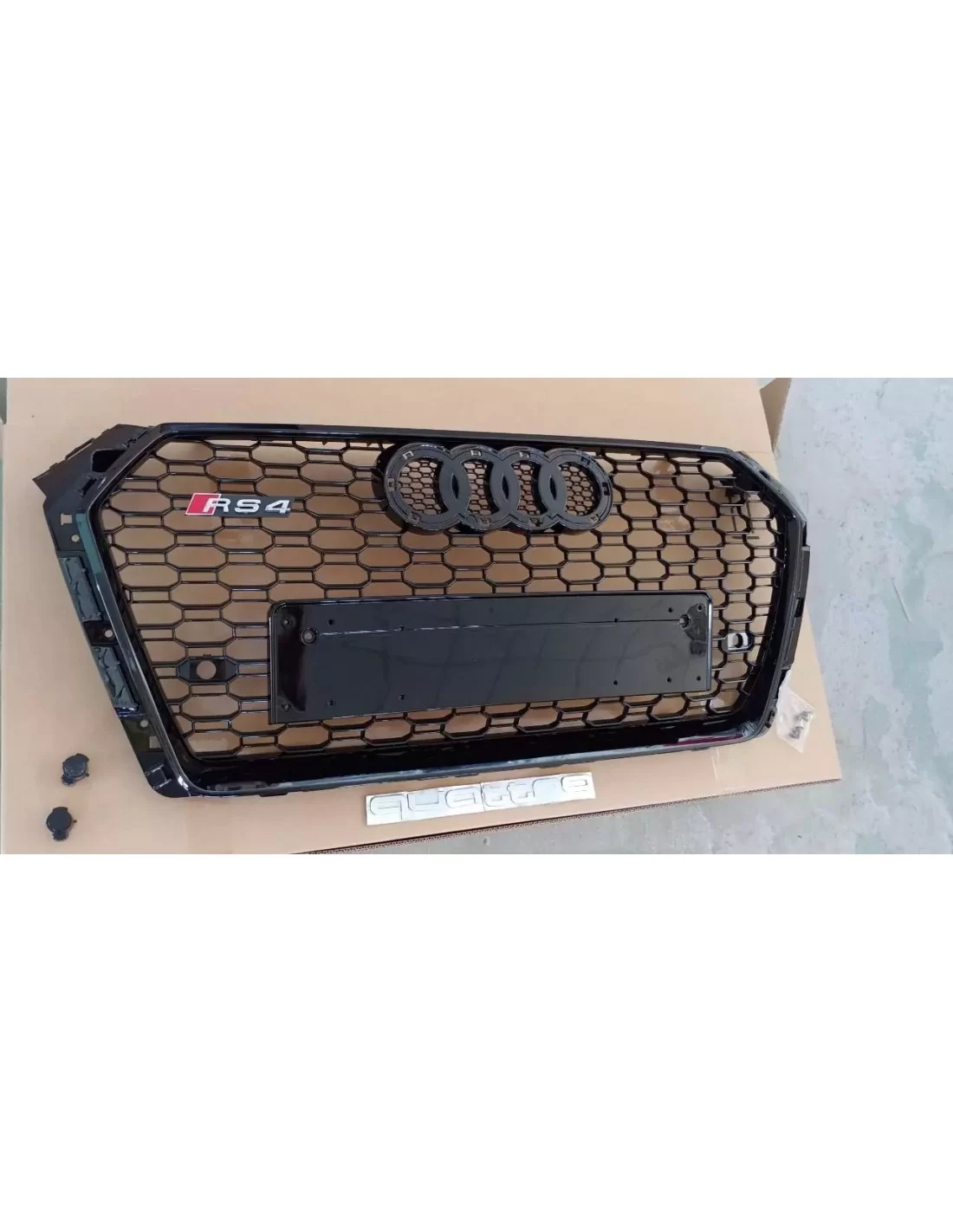 奥迪 RS4 黑色前保险杠散热器格栅（适用于 2015-2019 年款奥迪 A4 Audi, Audi A4 2015-2019 (B9) Audi