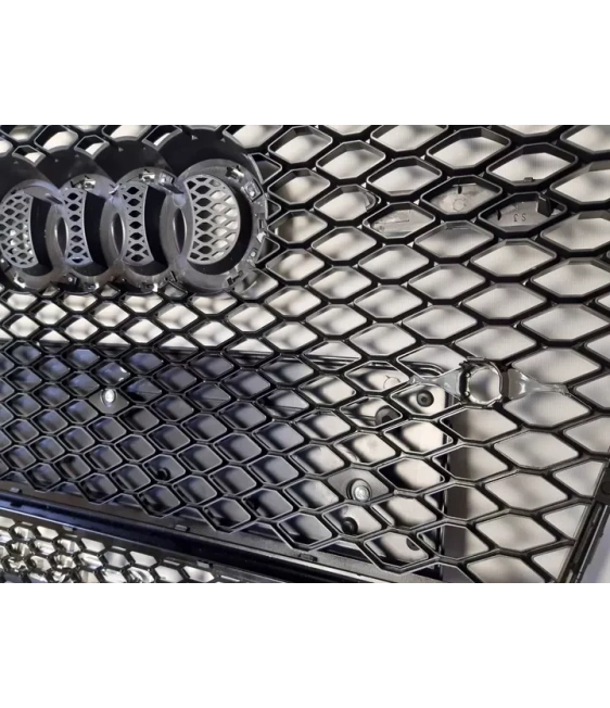 奥迪 A5 8T 2012-2015 RS5 黑色 Quattro 风格蜂窝状格栅 Audi, Audi A5 2011-2016 (8T) Audi